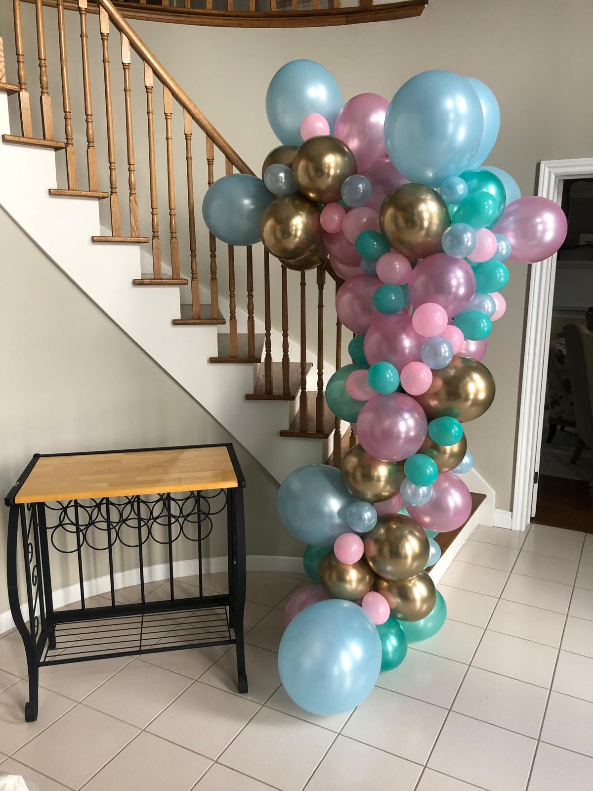 PARTY #192, GEO BLOSSOM BALLOON ARRANGEMENT - PARTY DECORATIONS BY