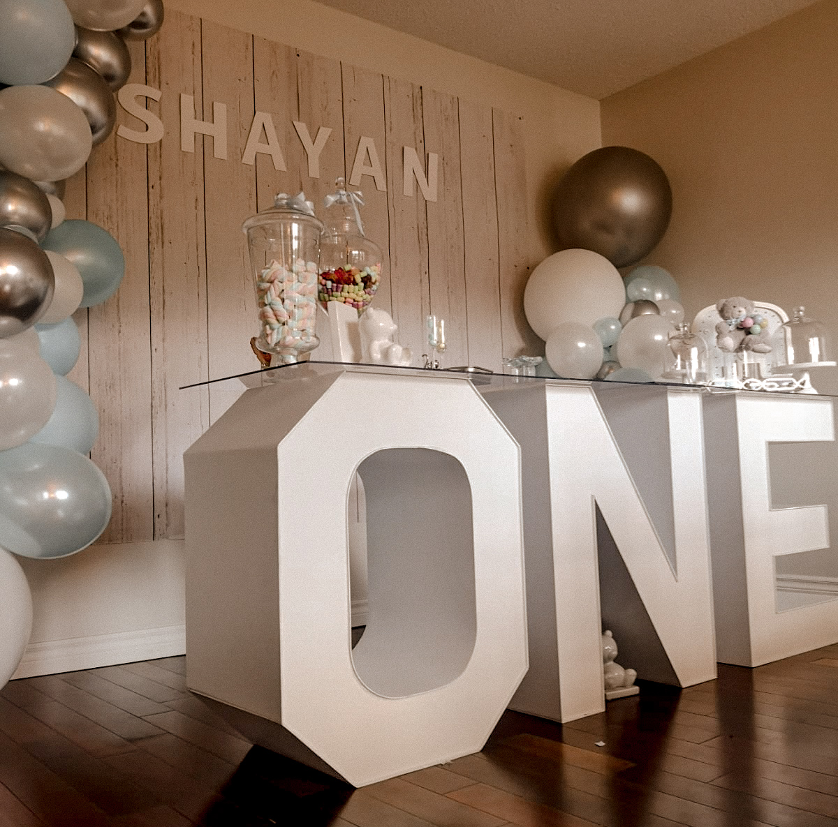 Marquee letters in Toronto for baby birthday