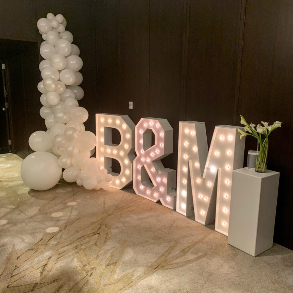 Rental wedding proposal balloon decor in Toronto