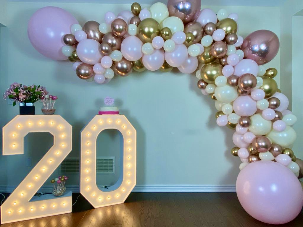 20ft string of pearl arch balloon decoration delivery